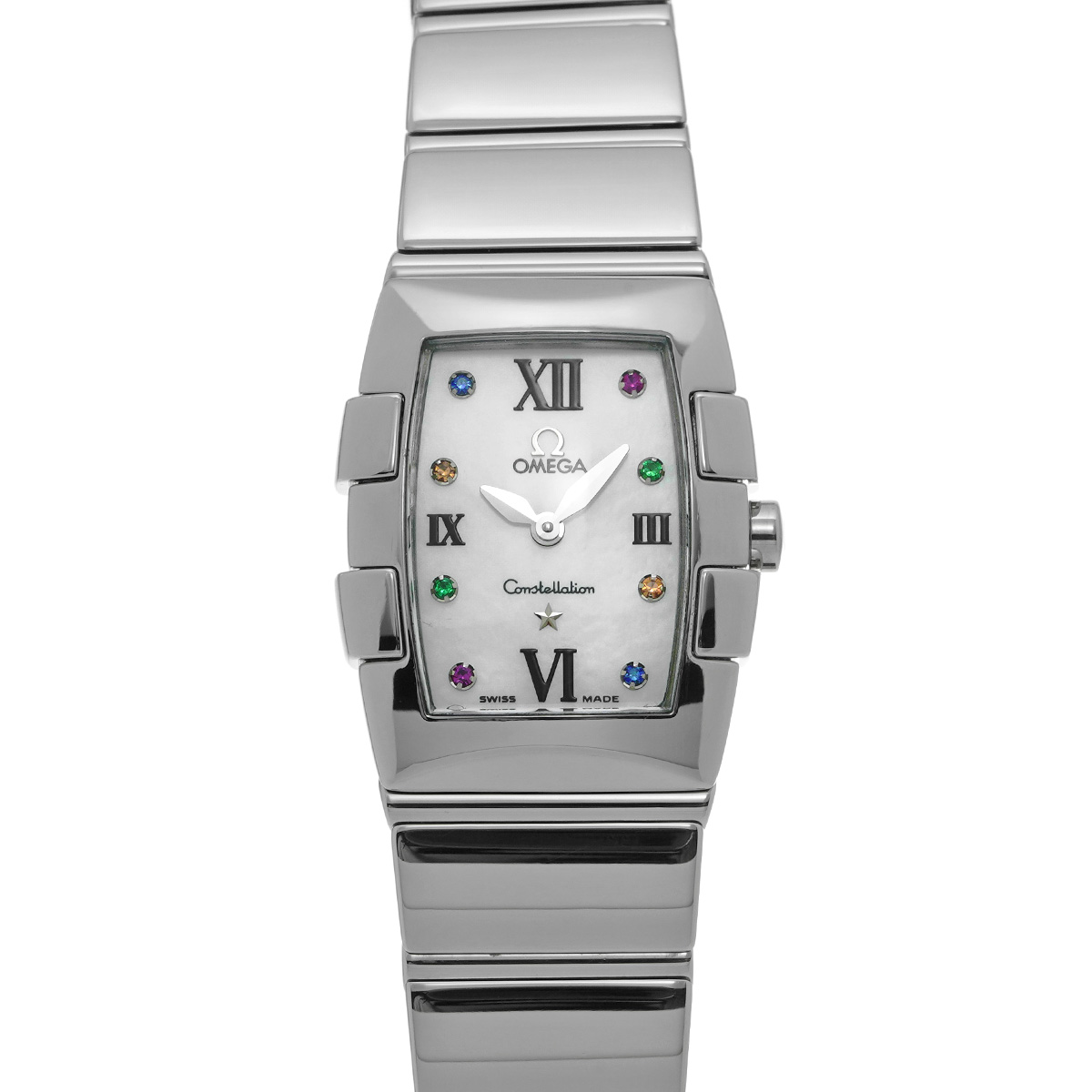 オメガ コンステレーション ミニ クアドレラ 1584.79 ホワイトシェル