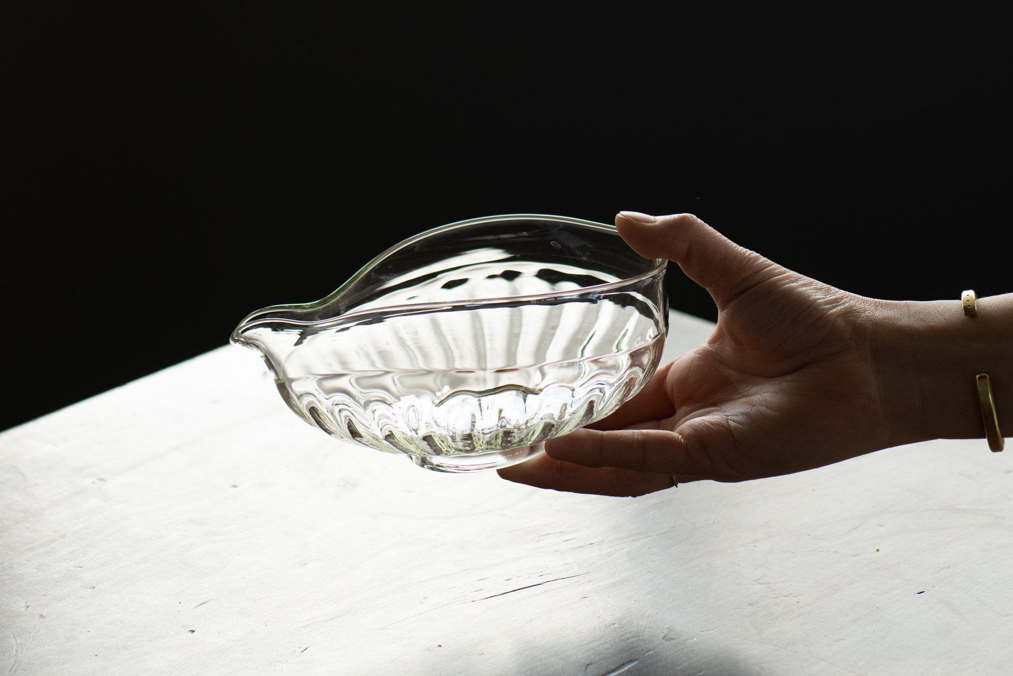 くるみガラス 片口｜ガラス工房 橙