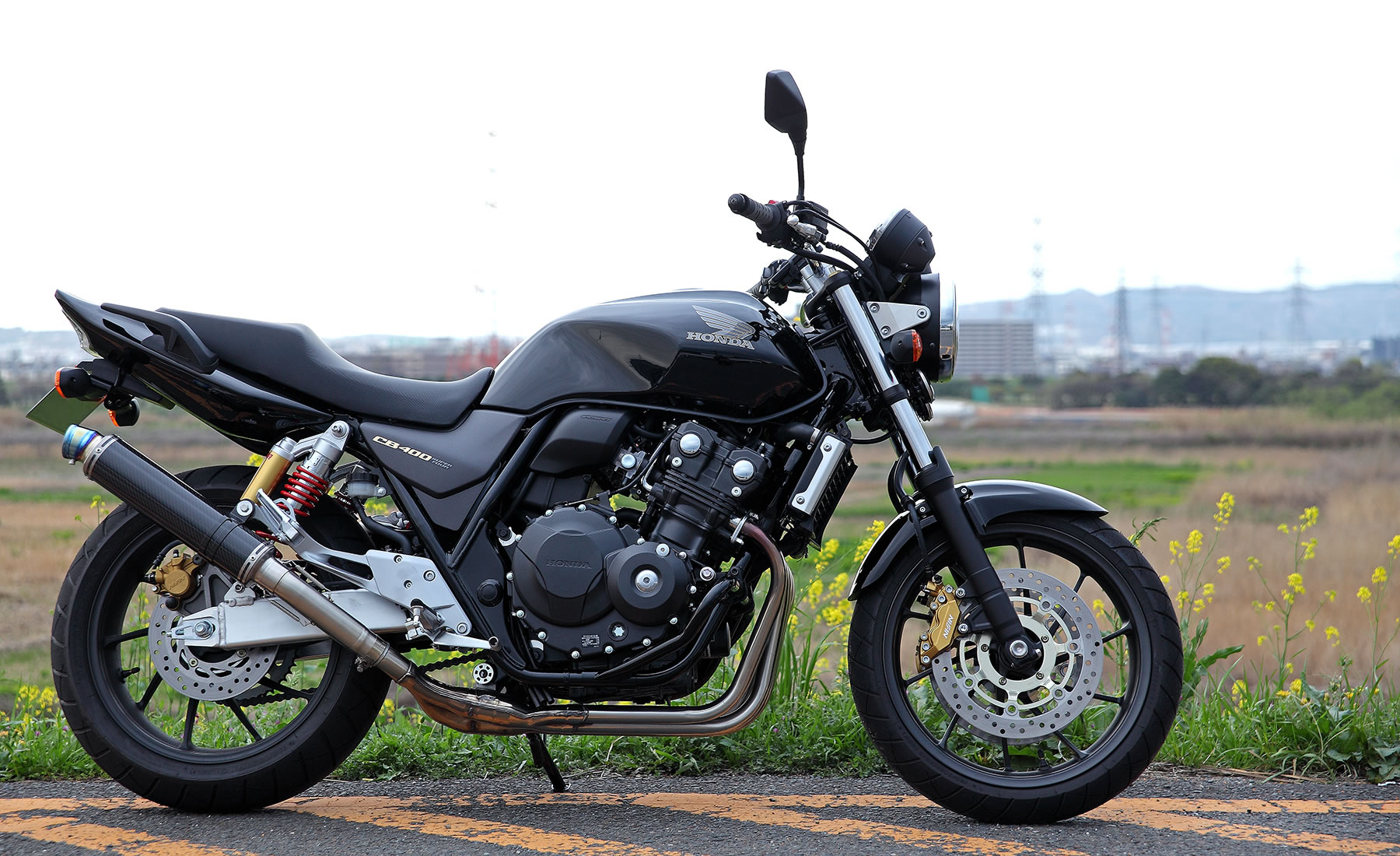 凹み無し‼️HONDA cb400sf nc39ブラックタンク 激安！ホンダ CB400SF