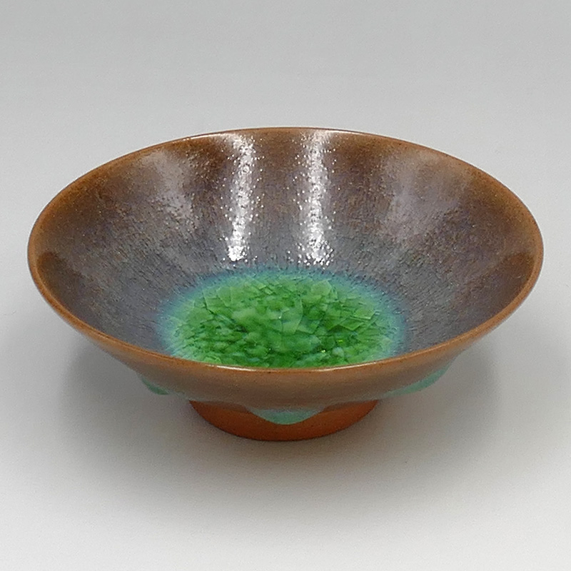 小鹿田焼 柳瀬春矼作 茶碗 共箱付き 抹茶碗 茶道具 民藝