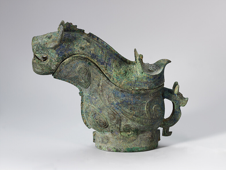 青銅器 旧蔵 中国三星堆文化青銅鳥人です 時代物 中國古美術 置物 賞