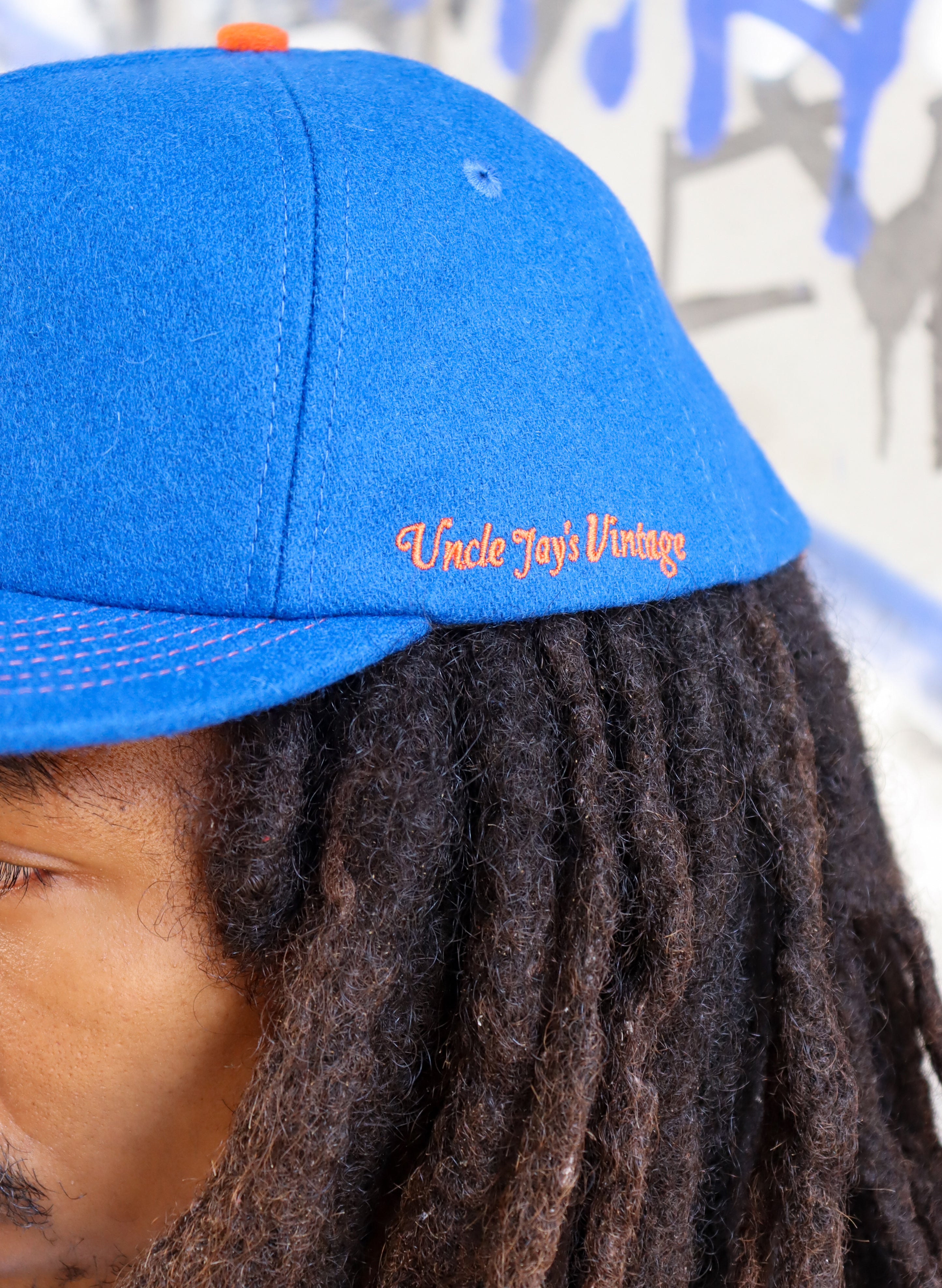 Uncle Jay's Vintage Chainstitch Cap BLUE/ORANGE (UNCLE-001