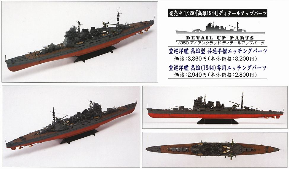 アオシマ 1/350 アイアンクラッド 愛宕 リテイク エッチングパーツset