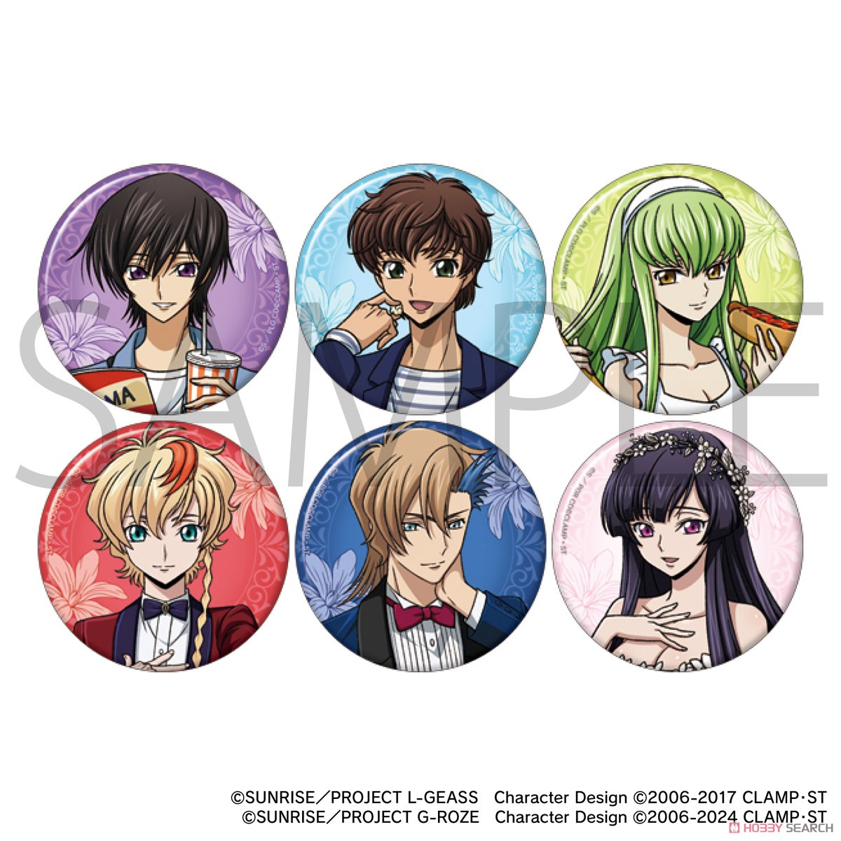 コードギアス キャラバッジコレクション ルルーシュver 6種セット