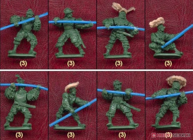 ドイツ・ランツクネヒト 16～17世紀 2： パイク兵 (24体・8ポーズ入