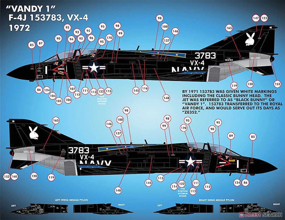 アメリカ海軍 F-4J VX-4 ブラックバニー (デカール) - ホビーサーチ