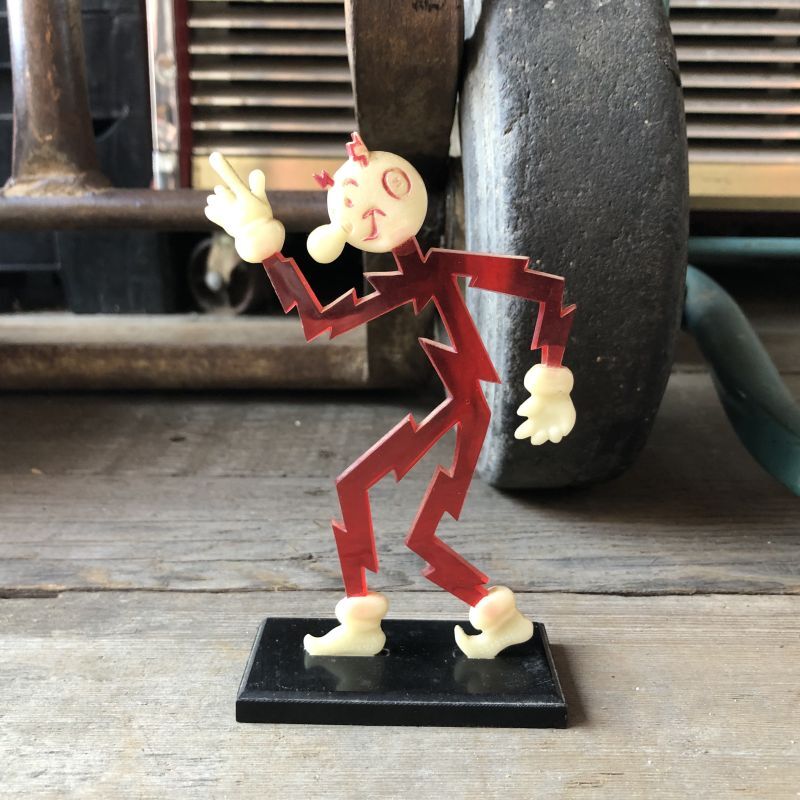 50s Vintage REDDY KILOWATT Standing Business Card Holder Figure