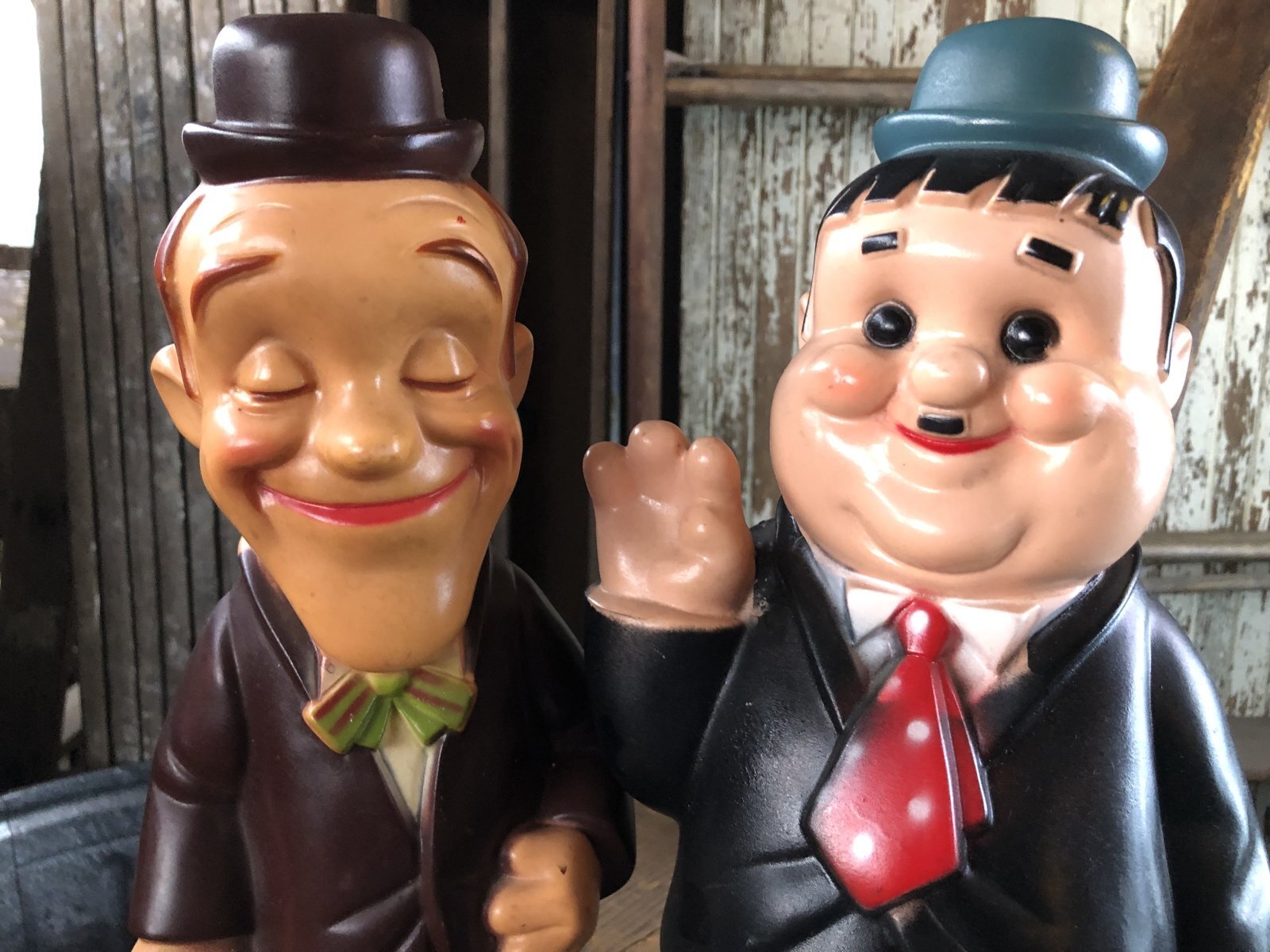 1972 PLAY PAL Laurel and Hardy 貯金箱 ソフビ 1972 プレイパル