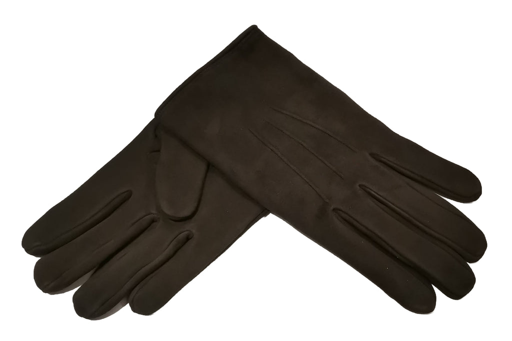 メローラ スエードトープ色 カシミア黒 グローブ 革手袋 MEROLA