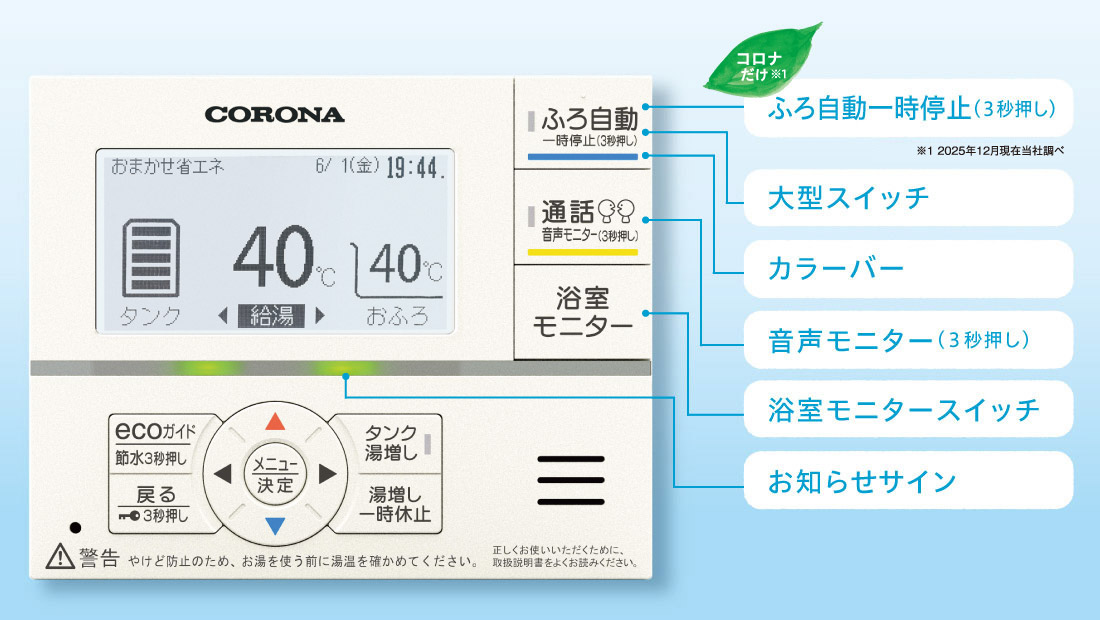 CORONA 給湯器リモコン新品 コロナ電気温水器 中古品台所リモコン 禁じ