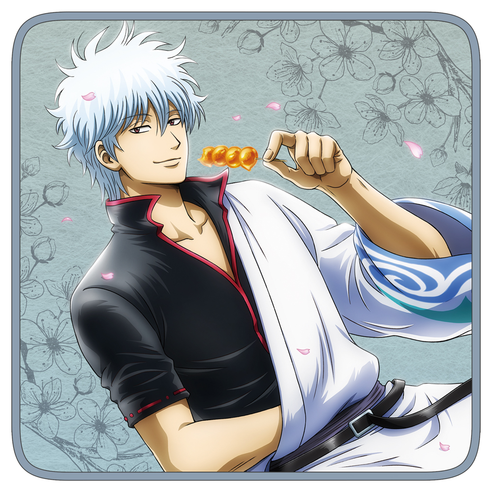 描き下ろし 坂田銀八 フルカラーハンドタオル ホームルーム始めんぞー