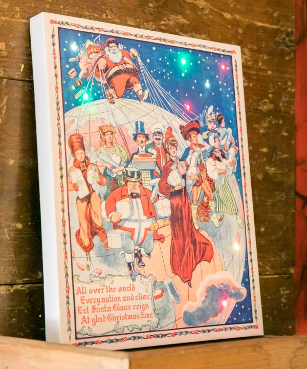 LEDライト付き】サンタライトアートボード(SANTA&WORLD): 『欧州航路』