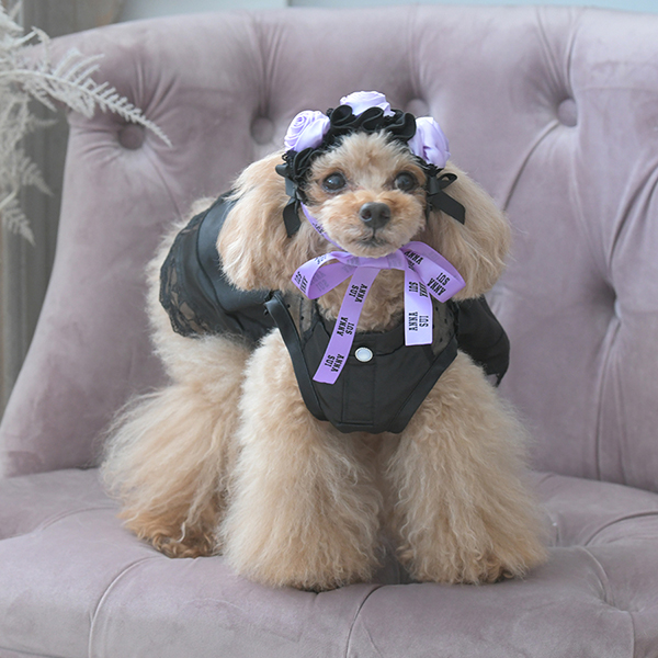 ANNA SUI アナスイ リアルダウンベスト XS パープル ANNA SUI（アナ