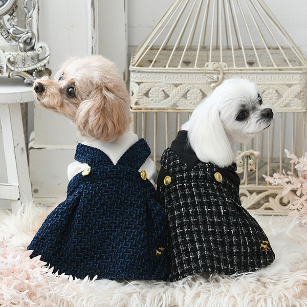 ROPE PICNIC（ロペピクニック）ツイードジャンパースカート | 犬服