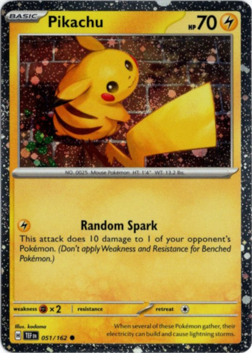 ピカチュウ 海外版 英語版 ホロ プロモ Pikachu - 051/162 -【Card