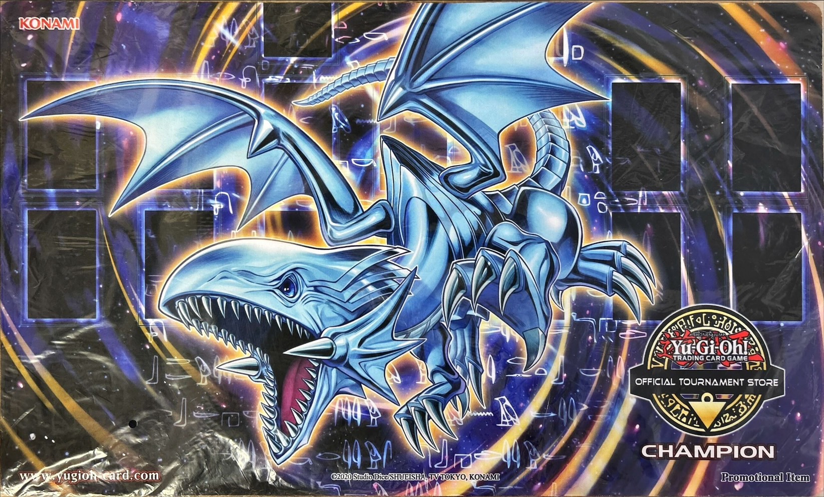 遊戯王 プレイマット TOP1000 青 ハーフマット 遊戯王 プレイマット