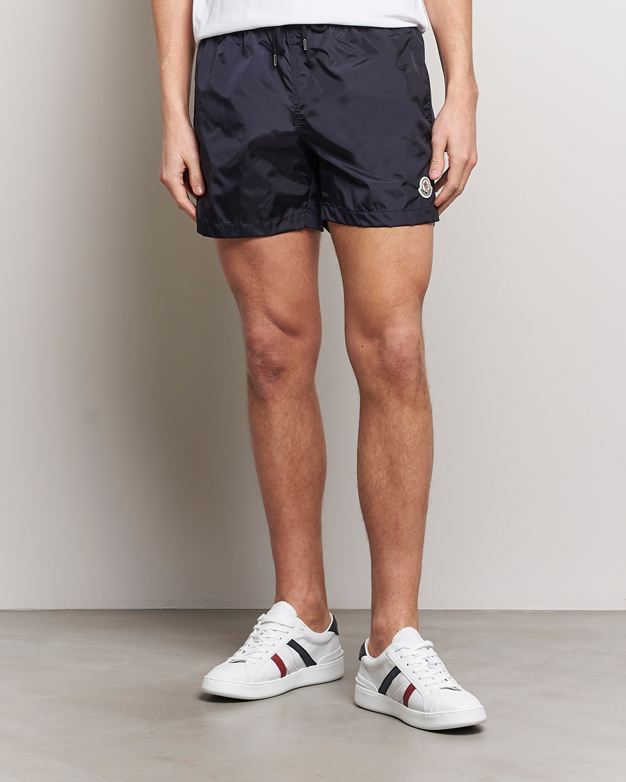 Moncler Nylon Swim Shorts Navy at CareOfCarl.com