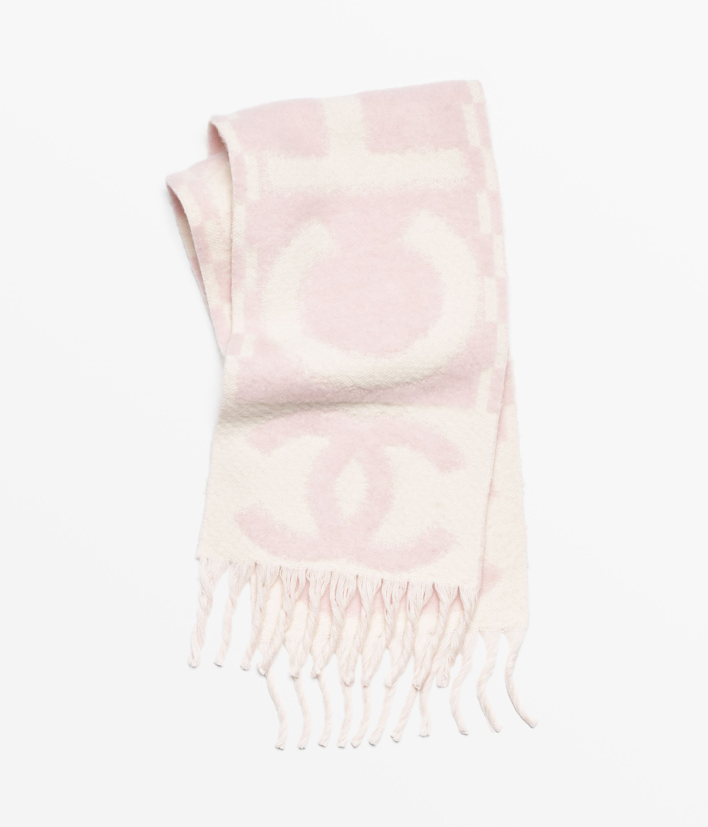 Scarf - Cashmere, light pink & white — Fashion | CHANEL