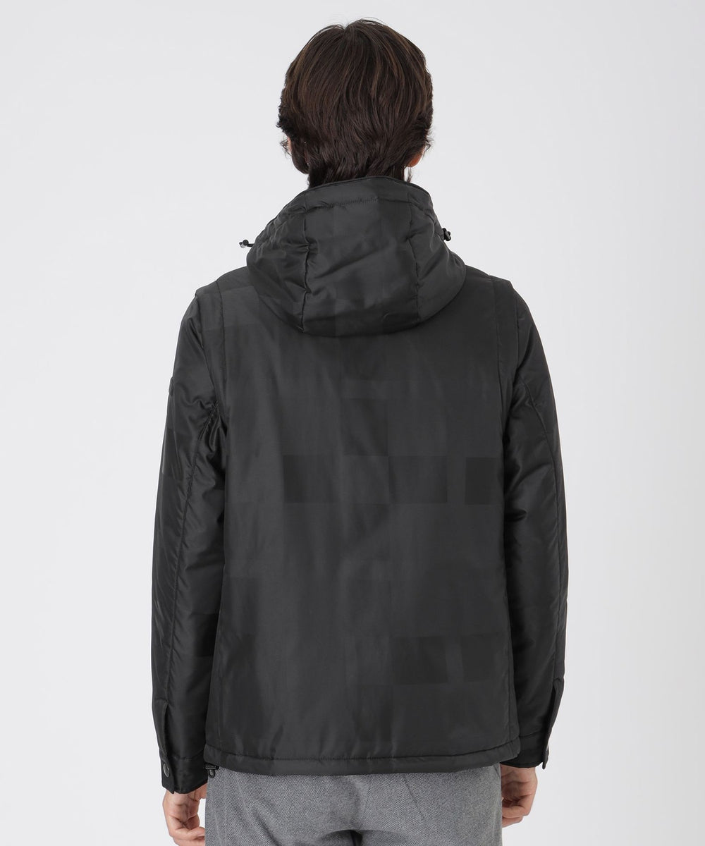 シャドーチェック4WAYパデッドパーカー（ブルゾン）｜BLACK LABEL