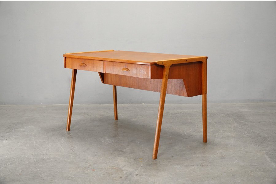 デンマーク チーク材 デスク 北欧家具 北欧ビンテージ