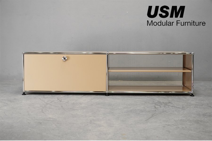 ラスト1点！USMハラー□サイドボード テレビボード 2列1段 白 幅152cm