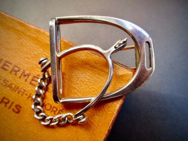 HERMES ヴィンテージ シルバーブローチ 美品