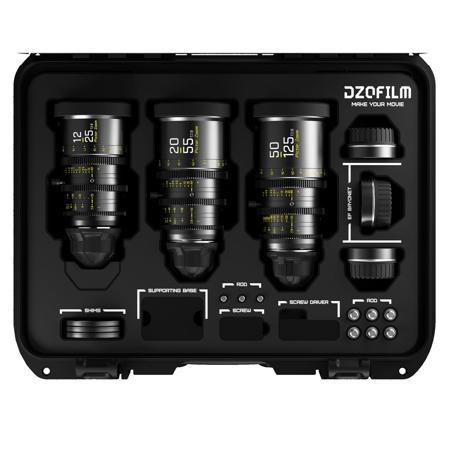 DZOFILM Pictor Zoom 12-25/20-55/50-125mm T2.8 Cine 3-Lens Kit for