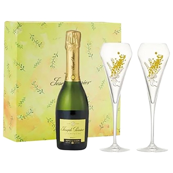 ハーフボトル】ジョセフ・ペリエ ミモザグラスセット&キュヴェ