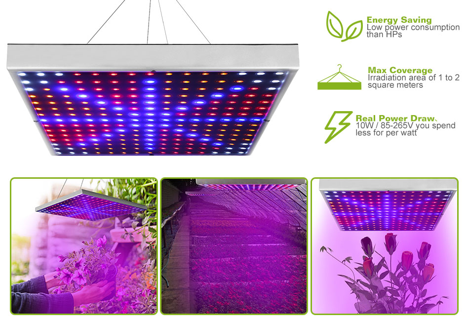 225 LED Grow Light Full Spectrum Indoor Hydroponic Veg Flower