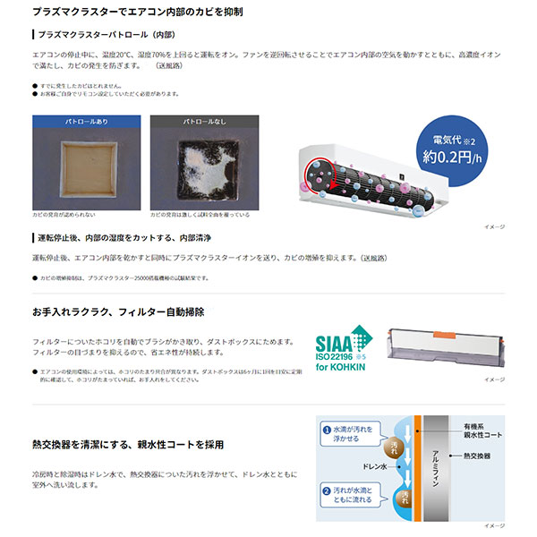 AY-P63H2-W シャープ ルームエアコン P-Hシリーズ 主に20畳用 ホワイト