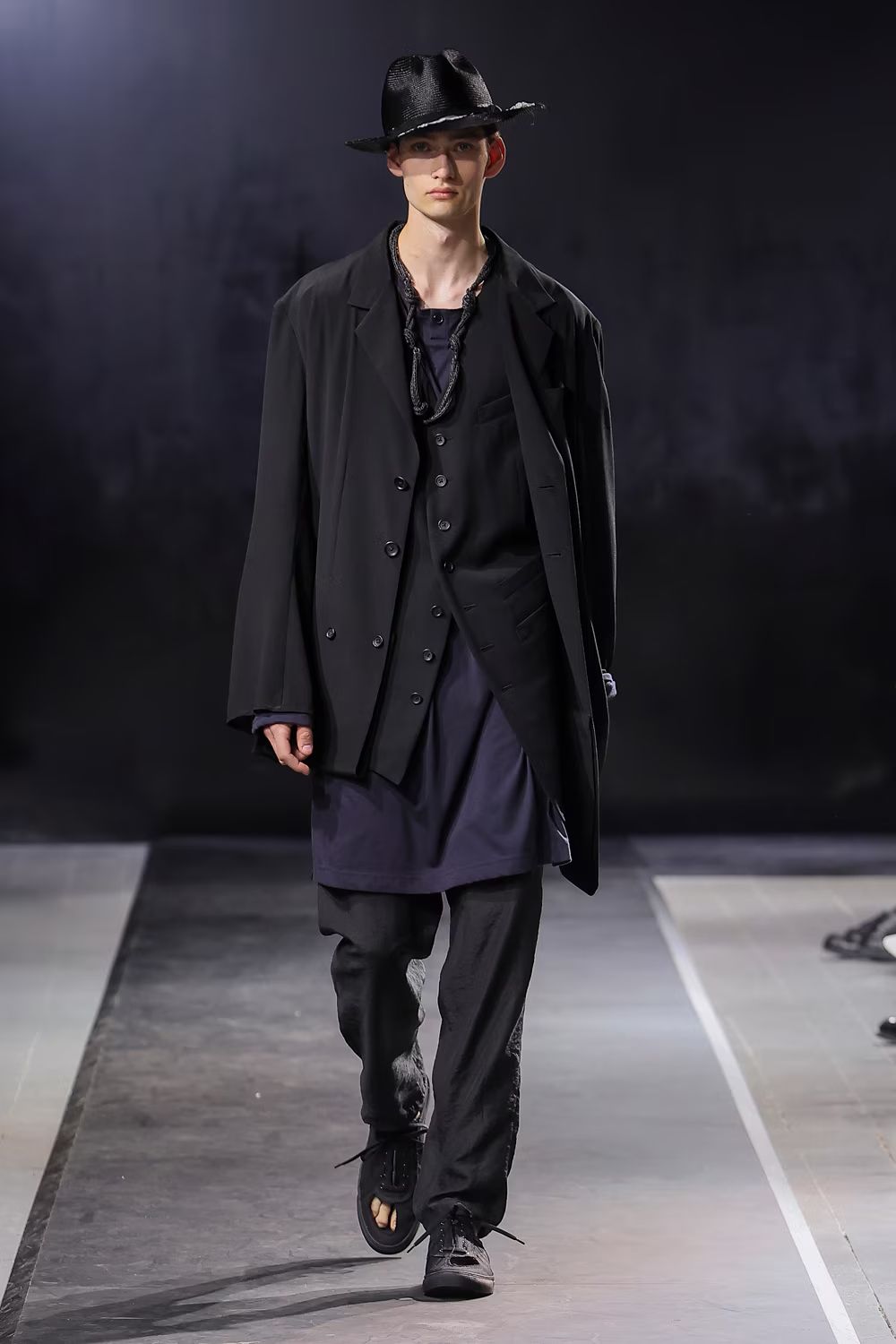 yohji yamamoto - pour homme | アシメ丈V / シワギャバ ベスト