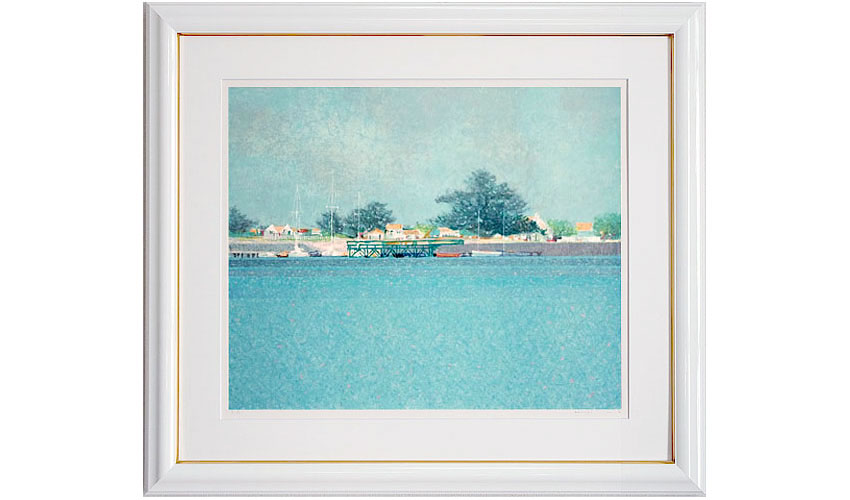 アンドレ・ブーリエ「村の海岸」 リトグラフ 版画 絵画 146/175