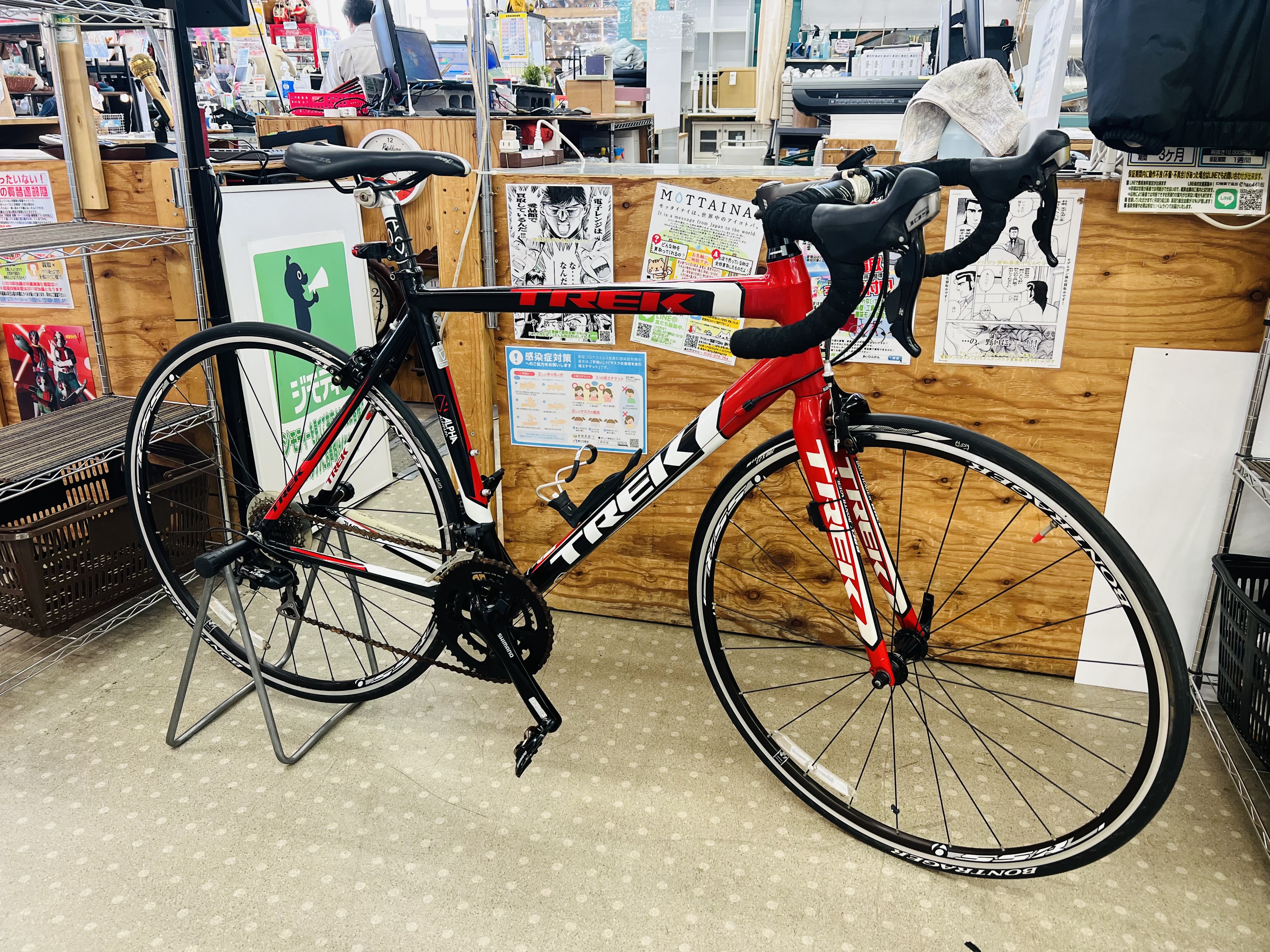TREK ALPHA2.3 52cm レッド/ホワイト アルミ TREK ALPHA2.3 52cm