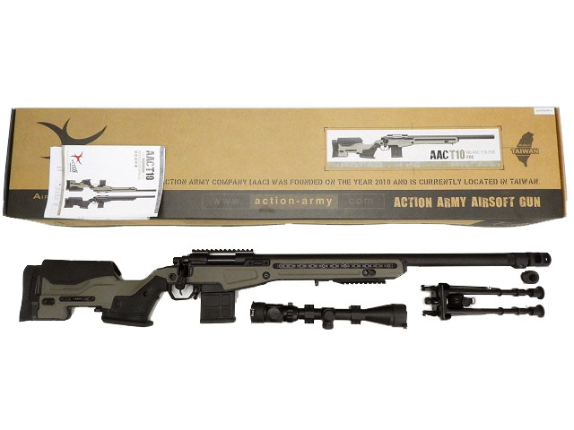 ACTION ARMY] AAC T10/Tactical 10 FDE ボルトアクションライフル