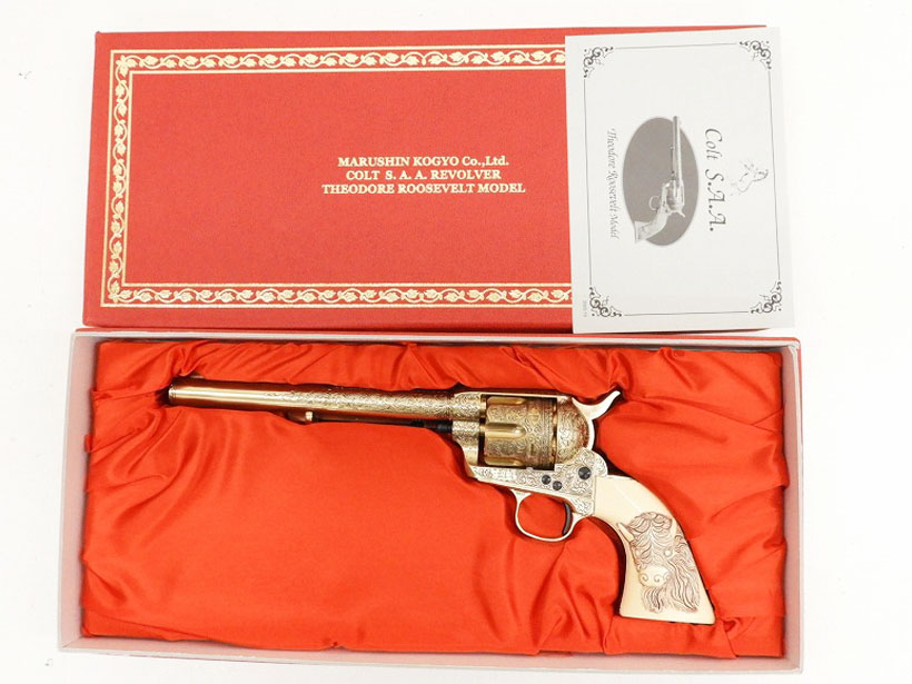 専用額縁付 マルシン コルト SAA ルーズベルト SMG 金属 モデルガン