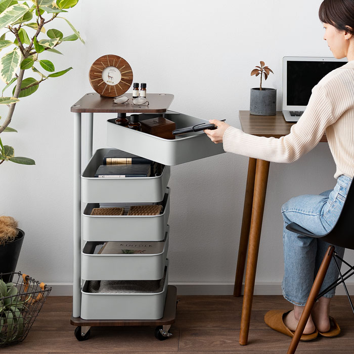 回転トレイワゴン Culri(クルリ) 5段タイプ | 家具・インテリア通販