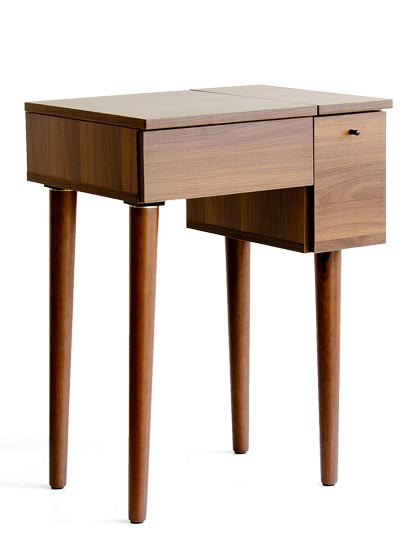 北欧 コンパクト木製ドレッサーnico(ニコ)スツール付き | 家具