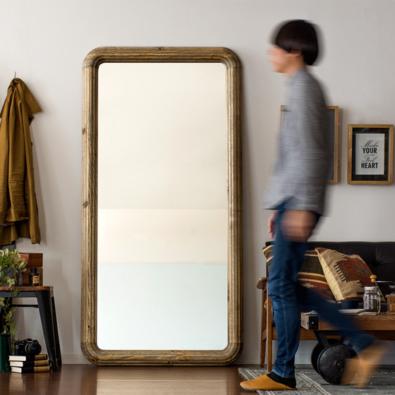 ヴィンテージウッドデザイン REGEN MIRROR 60×160cm | 家具
