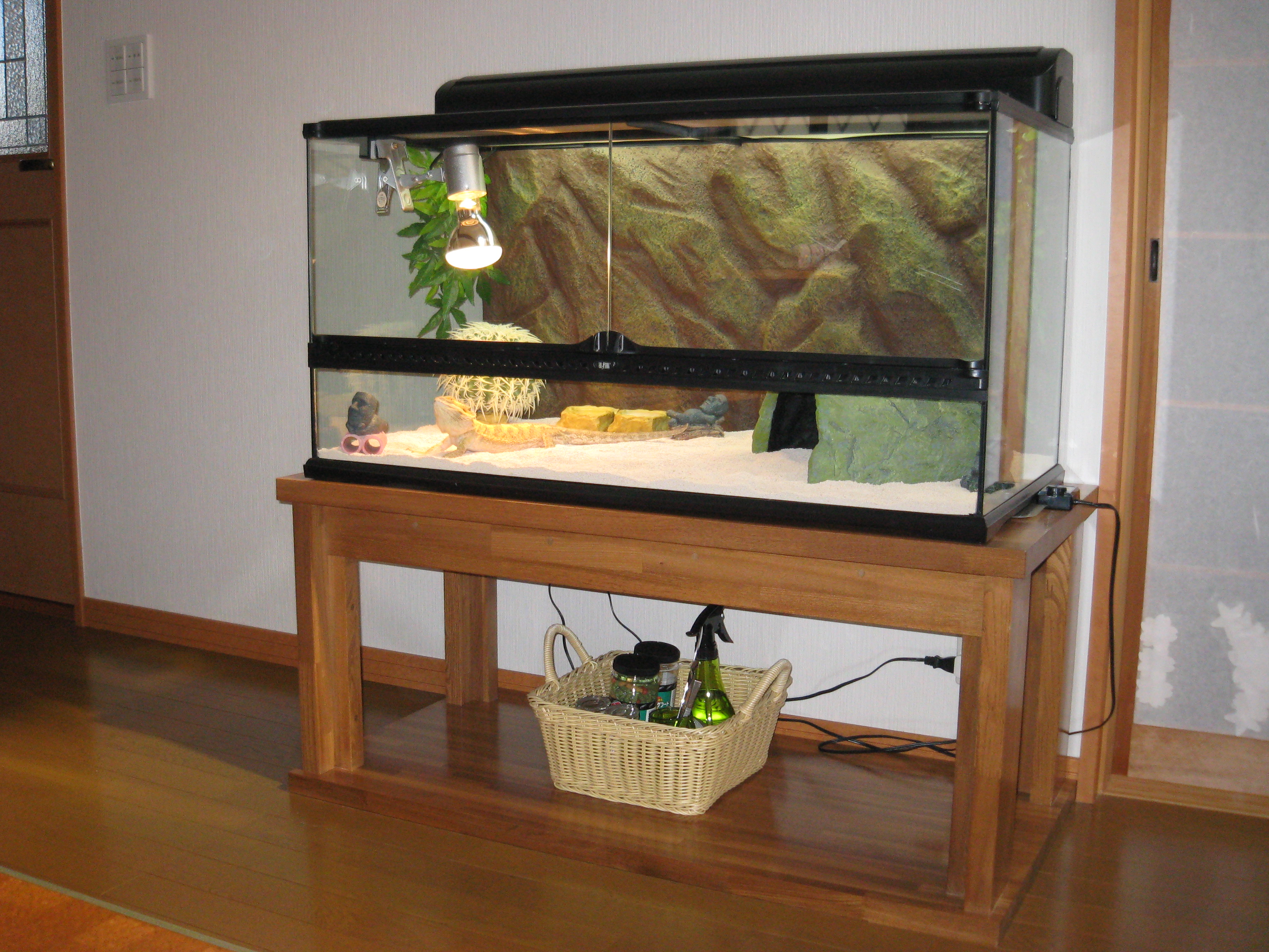 木製 ハンドメイド オーダー 水槽台 アクアラック 熱帯魚 金魚 テレビ