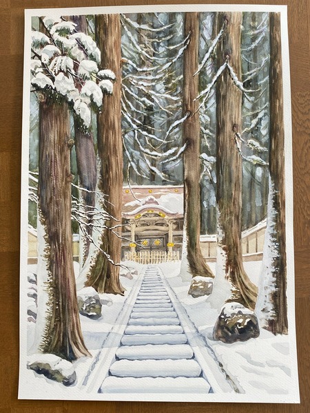 絵画 油絵 絵インテリア 額付(黒) F4-42023 人物 雪国の子供たち 絵画