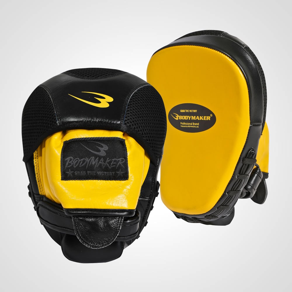 パンチングミット カーブPRO ブラック×イエロー KM157BKYE