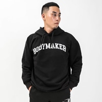 スウェット裏起毛パーカー ボックスロゴ M ブラック MS220MBK