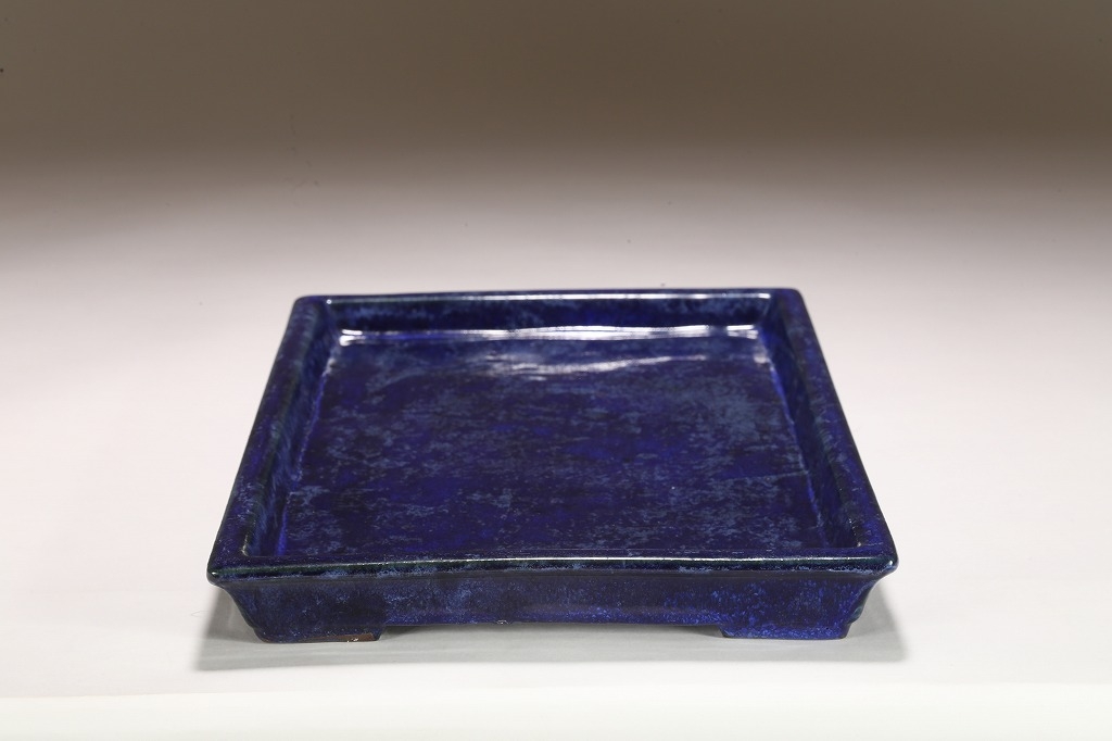緑寿庵陶翠瑠璃釉長方水盤 | 雨竹亭オンラインショップ
