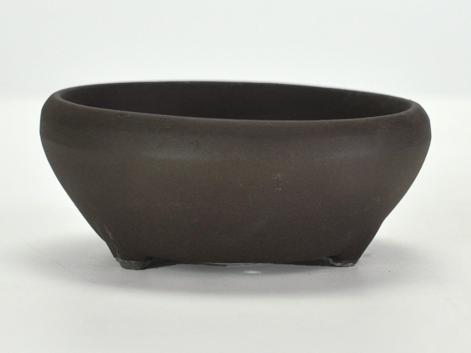 瀬戸焼 ウ泥3号鉄鉢 幅10.5cm奥行き10.5cm高さ4.2cmの販売｜盆栽妙
