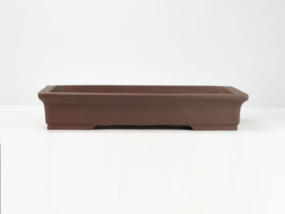紫泥長方浅型 盆栽鉢 12号 鉢幅36cm×奥行き24cm×高さ6.5cm を販売