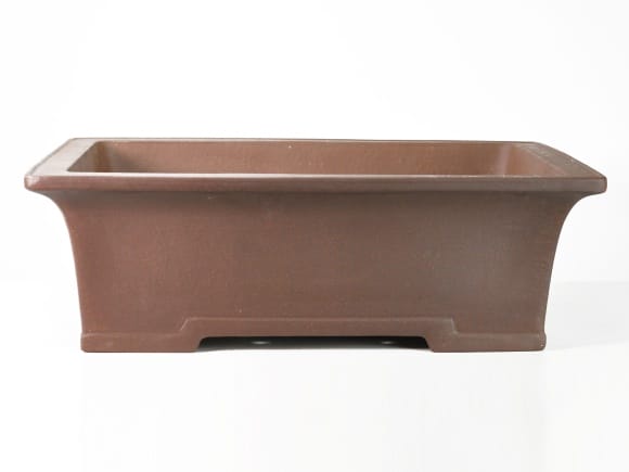 忠寛 盆栽鉢 長方 朱色 忠寛 盆栽鉢 長方 朱色 忠寛 盆栽鉢 長