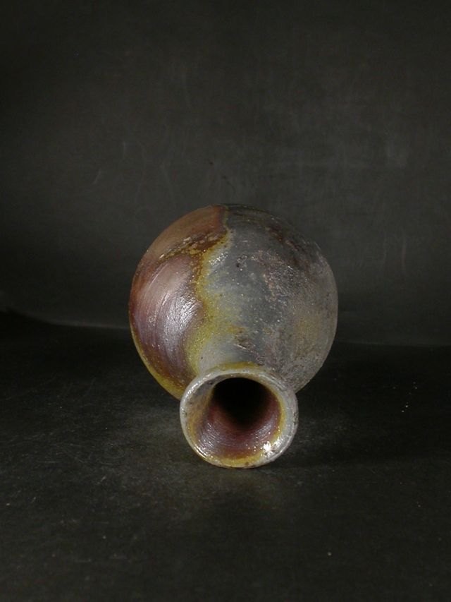 備前焼 登窯 備前焼人気作家 横山 直樹 窯変鶴首徳利1 備前焼卸・小売