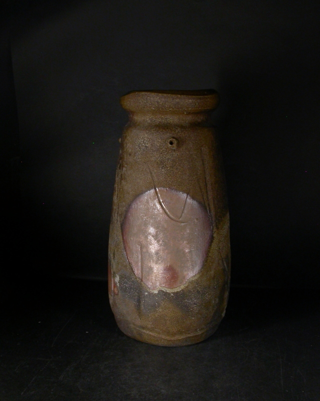 備前焼 登窯 岡山県無形文化財 松井 輿之 共箱付窯変花入6 備前焼卸