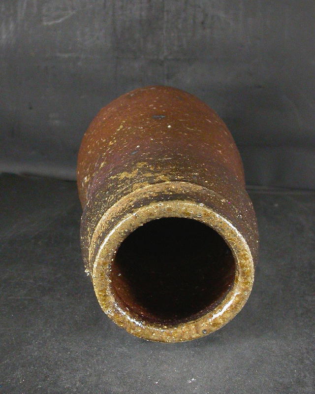 備前焼 登窯 備前市無形文化財 鈴木 黄弌 共箱付き黄ゴマ花入4 備前焼