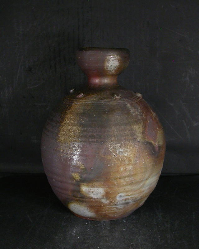 備前焼 陶印 楽山 建水 A 備前焼 登窯 岡山県無形文化財 二